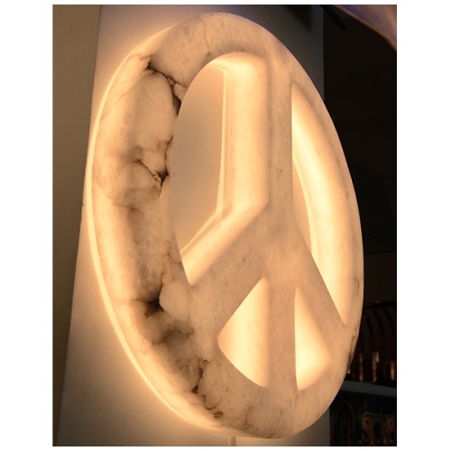 Wall Lamp PC - Peace & Love Alabaster