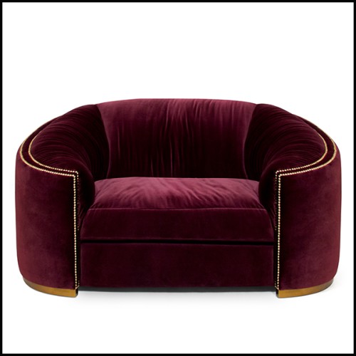 Canapé 155 - Wales | Sofa Brabbu- Kingdom - Elegant sofa with wooden accents - Pacific Compagnie.