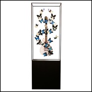 Guitar PC - Les Paul White and Blue Butterflies - Custom - Pacific Compagnie.