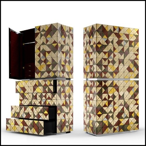 Cabinet 145 - Square Anodized - Esprit loft - Pacific Compagnie.