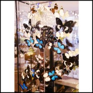 Guitar PC - Les Paul White and Blue Butterflies - Papillons - Pacific Compagnie.