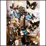 Guitar PC - Les Paul White and Blue Butterflies - Originale - Pacific Compagnie.