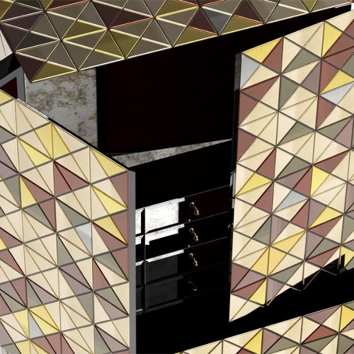 Cabinet 145 - Square Anodized - Aluminium - Pacific Compagnie.