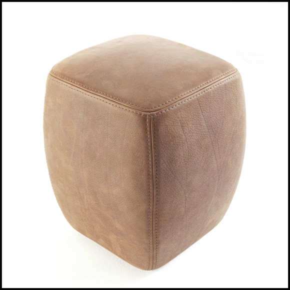 Stool 154 - Virgil Leather - Leather Stool - Pacific Compagnie.