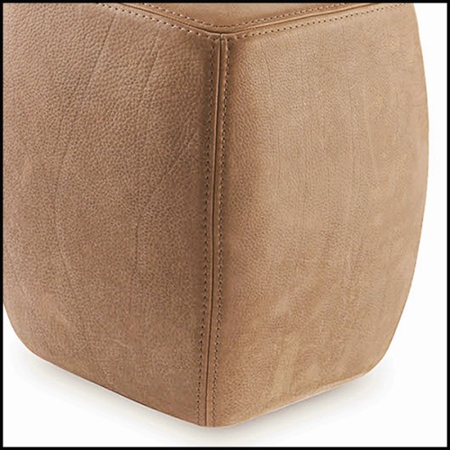 Stool 154 - Virgil Leather - Seating Stool - Pacific Compagnie.