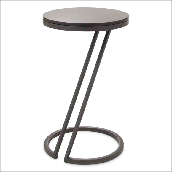 Table d'appoint 24 - Falcone Gunmetal - Métal - Pacific Compagnie.