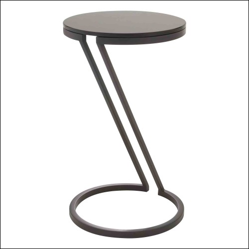 Table d'appoint 24 - Falcone Gunmetal | Falcone Gunmetal accent table - Pacific Compagnie.