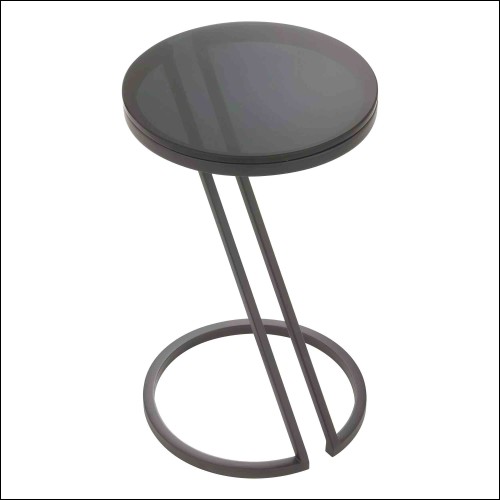 Table d'appoint 24 - Falcone Gunmetal | Falcone Gunmetal living room table - Pacific Compagnie.