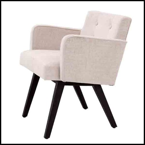 Dining Chair 24 - Locarno - Assise tissu - Pacific Compagnie.