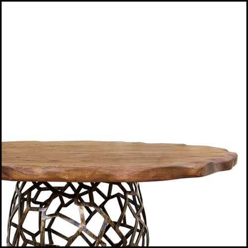 Round Dining Table 155 - Pisa | Round Dining Table 155- Pisa with metal base - Pacific Compagnie.
