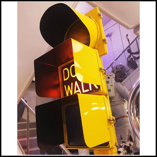Traffic Light PC - Walk Don't Walk Yellow - Electronic traffic signal with yellow walk indication - Pacific Compagnie.