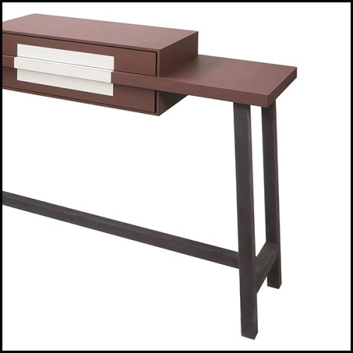 Console 189 - Chanda Leather - Salon chic - Pacific Compagnie.