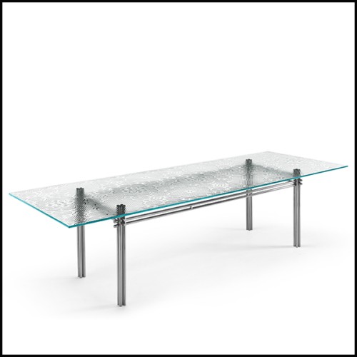 Table de repas 146 - Cristaline - Glass Dining Table - Pacific Compagnie.
