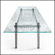 Table de repas 146 - Cristaline - Modern Glass Table - Pacific Compagnie.