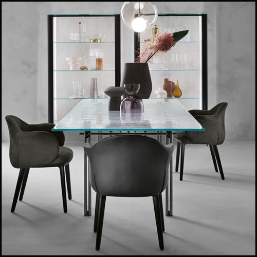 Table de repas 146 - Cristaline - Glass Furniture Piece - Pacific Compagnie.