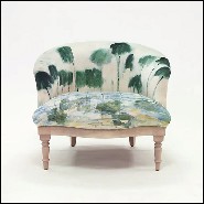 Fauteuil avec motif comme peint sur tissu 176-Monet