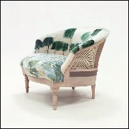 Armchair with fabric as if painted pattern 176-Monet