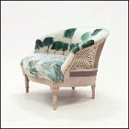 Fauteuil avec motif comme peint sur tissu 176-Monet