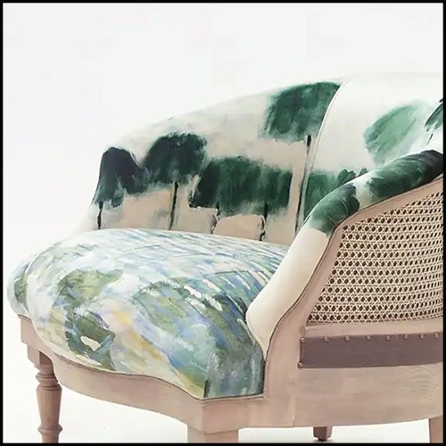 Fauteuil avec motif comme peint sur tissu 176-Monet