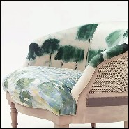 Armchair with fabric as if painted pattern 176-Monet