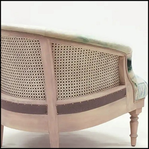 Armchair with fabric as if painted pattern 176-Monet