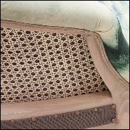 Armchair with fabric as if painted pattern 176-Monet
