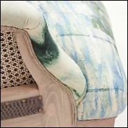 Armchair with fabric as if painted pattern 176-Monet