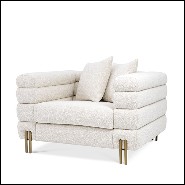 Armchair in bouclé cream 24-York