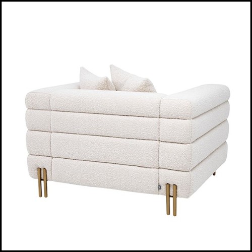 Armchair in bouclé cream 24-York