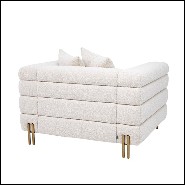 Armchair in bouclé cream 24-York