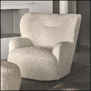 Armchair on swivel base with foam and  polar fabric 30-Lamby