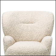 Armchair on swivel base with foam and  polar fabric 30-Lamby