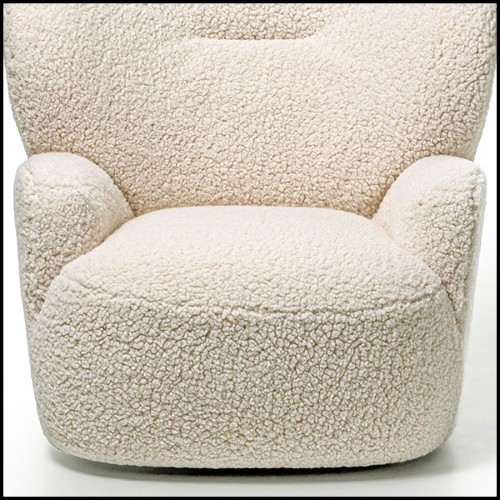 Armchair on swivel base with foam and  polar fabric 30-Lamby