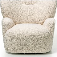 Armchair on swivel base with foam and  polar fabric 30-Lamby