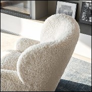 Armchair on swivel base with foam and  polar fabric 30-Lamby