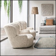 Armchair on swivel base with foam and  polar fabric 30-Lamby