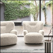 Armchair on swivel base with foam and  polar fabric 30-Lamby