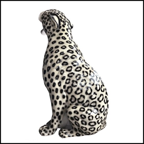 Sculpture 162- Leopard Black&White Left