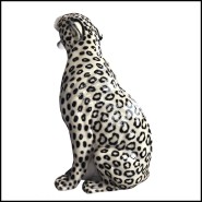 Sculpture 162 - Leopard Black&White Left - Unique - Pacific Compagnie.