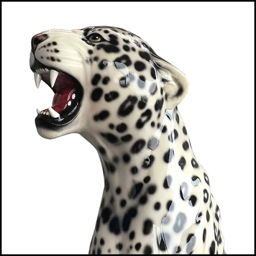 Sculpture 162 - Leopard Black&White Left - Silhouette - Pacific Compagnie.