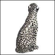 Sculpture 162 - Leopard Black & White Right - Majestueux - Pacific Compagnie.
