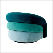Fauteuil 24 - Novelle Sea Green - Stylish indoor chair, rich Savona finish - Pacific Compagnie.
