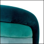 Fauteuil 24 - Novelle Sea Green - Cozy red upholstered seat, perfect for living rooms - Pacific Compagnie.