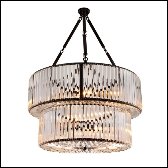 Chandelier 24 - Infinity Double - Gunmetal finish - Pacific Compagnie.
