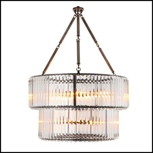 Chandelier 24 - Infinity Double - Gunmetal finish - Pacific Compagnie.