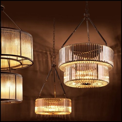 Chandelier 24 - Infinity Double - Gunmetal finish - Pacific Compagnie.