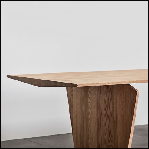 Dining Table 154 - Noba Oak - Pieds stables - Pacific Compagnie.