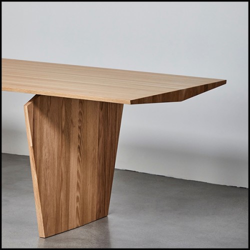 Dining Table 154 - Noba Oak - Plateau généreux - Pacific Compagnie.