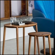 Set of 2 Side Tables 163 - Thema - Bois précieux - Pacific Compagnie.