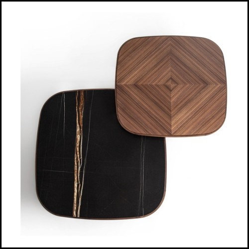 Coffee Table 163 - Duo Marble - Set marbre noir - Pacific Compagnie.